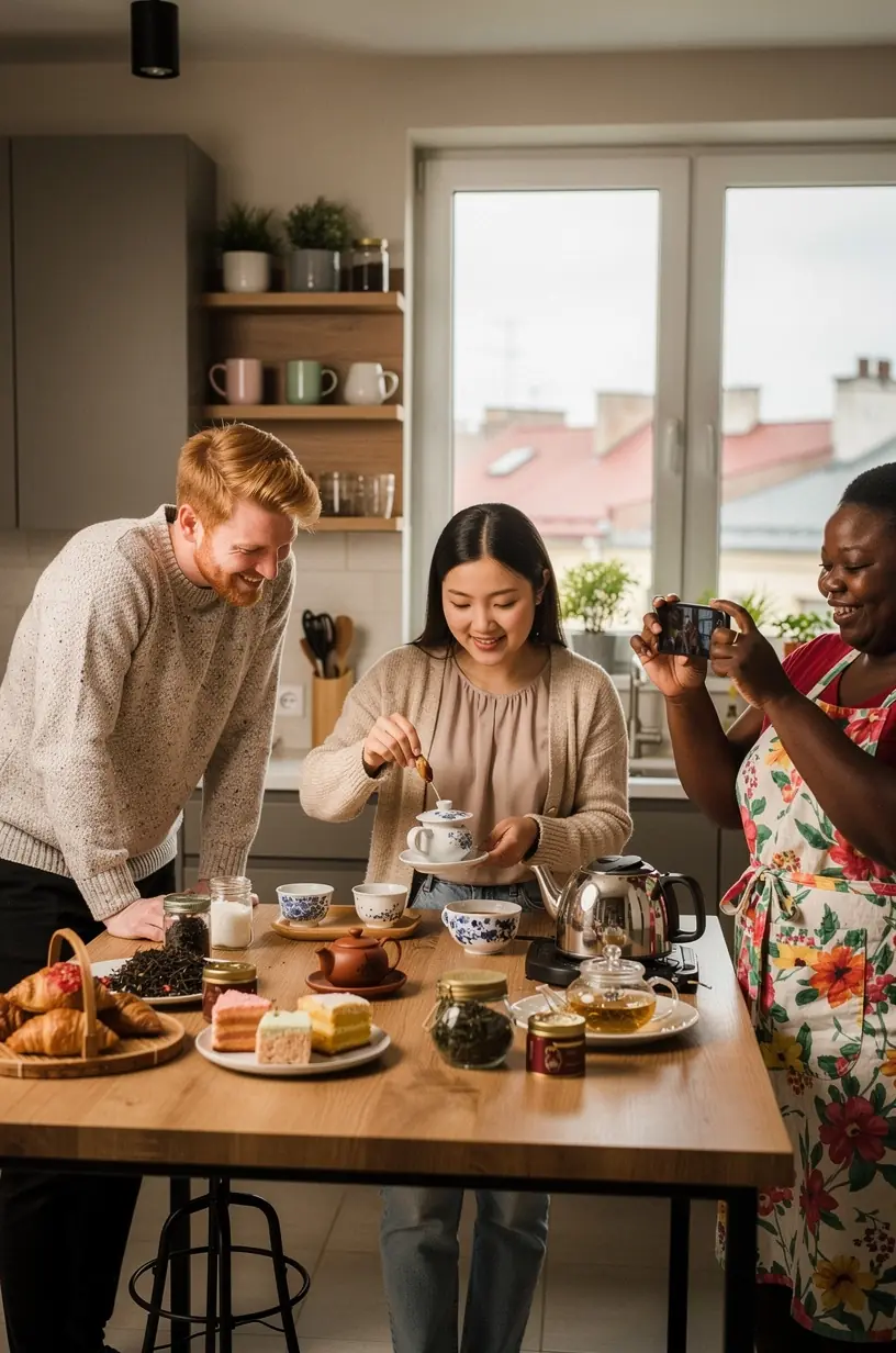 Asmuo užrašantis arbatos vartojimo įpročius dienoraštyje, rodantis sąmoningą požiūrį į sveikatingumą